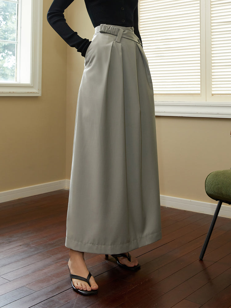 Design sense high waist half skirt female spring 2023 new commuter pleated skirt