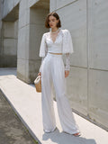 Slim loose casual baggy baggy leggings 2023 summer new high-waisted floor-length pants women