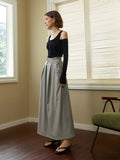 Design sense high waist half skirt female spring 2023 new commuter pleated skirt