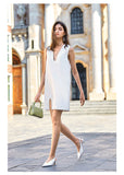 Dress Female 2023 new V-neck sleeveless paper street photo concave tank top skirt
