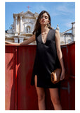 Dress Female 2023 new V-neck sleeveless paper street photo concave tank top skirt