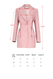 Pink women coat jacket waist retraction-coat-AEL Studio