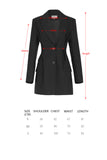 Black women coat jackets waist retraction-coat-AEL Studio