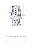 Irregular long sleeve polka dot chiffon dress-Dress-AEL Studio
