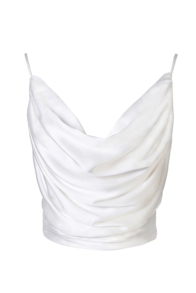 White suspender vest-Top-AEL Studio