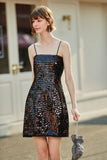 Sequin Dress | Black Dress | Spaghetti Strap Dress-dress-AEL Studio