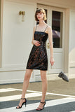 Sequin Dress | Black Dress | Spaghetti Strap Dress-dress-AEL Studio