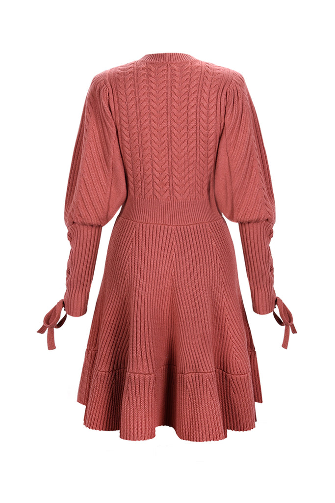 Vintage wool knit dress-Knitwear-AEL Studio
