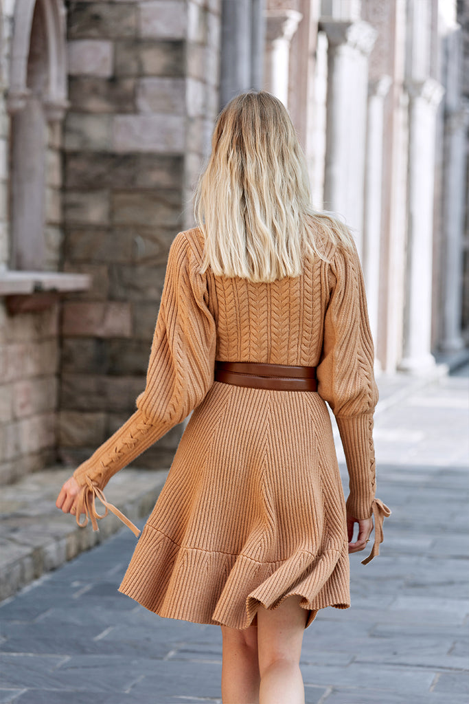 Vintage wool knit dress-Knitwear-AEL Studio
