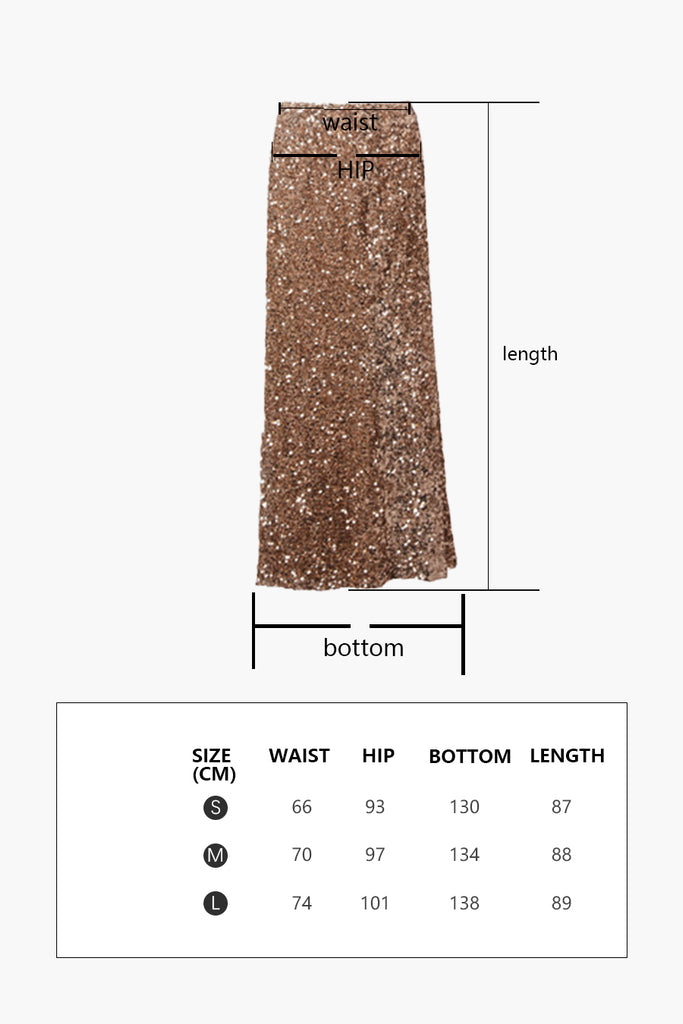 Rose gold sequin skirt | Sexy skirt | Party skirt-Bottoms-AEL Studio