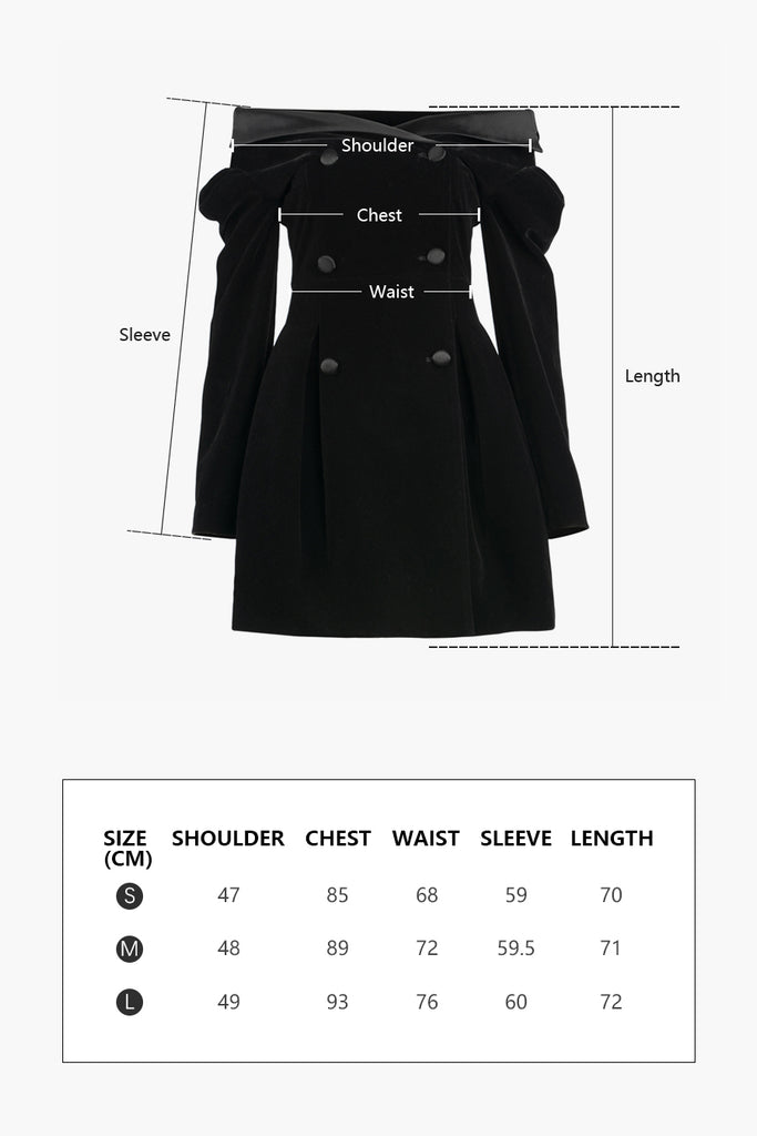 Off-the-shoulder skirt | Black suit skirt | Banquet suit skirt-coat-AEL Studio