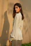 Buttonless shirt | Mint green long-sleeved shirt | Casual shirt-Tops-AEL Studio