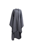 Cape coat | Loose wool coat | Street coat-Tops-AEL Studio