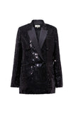 Sequined blazer | Little black dress | Banquet suit jacket-coat-AEL Studio