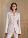 Design v slit slim waist suit jacket women's spring 2023 new long-sleeved blouse