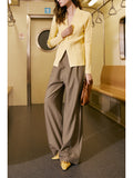 Quality super high-waisted loose wide leg pants women's spring 2023 new style pants sagging