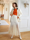 Small-scale sense of the hip-wrapped fish tail skirt micro-transparent high waist skirt women's new 2023