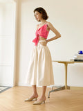 Design sexy waist a word hemline skirt 2023 summer new slim high waist skirt