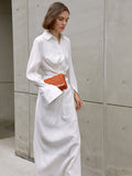 Asymmetrical hollow waist dress summer new style French white temperament blouse woman