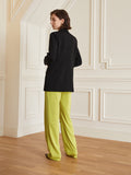 Designer high-waisted pants, ladies' 2023, Fall's new street-style commuter pants