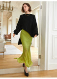 Small-scale sense of the hip-wrapped fish tail skirt micro-transparent high waist skirt women's new 2023