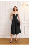 French high-end sexy strapless dress 2023 summer new high-waisted slim dress