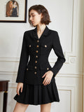 Age-reducing temperament small waist fragrance suit 2023 new style female pleated skirt two-piece suit