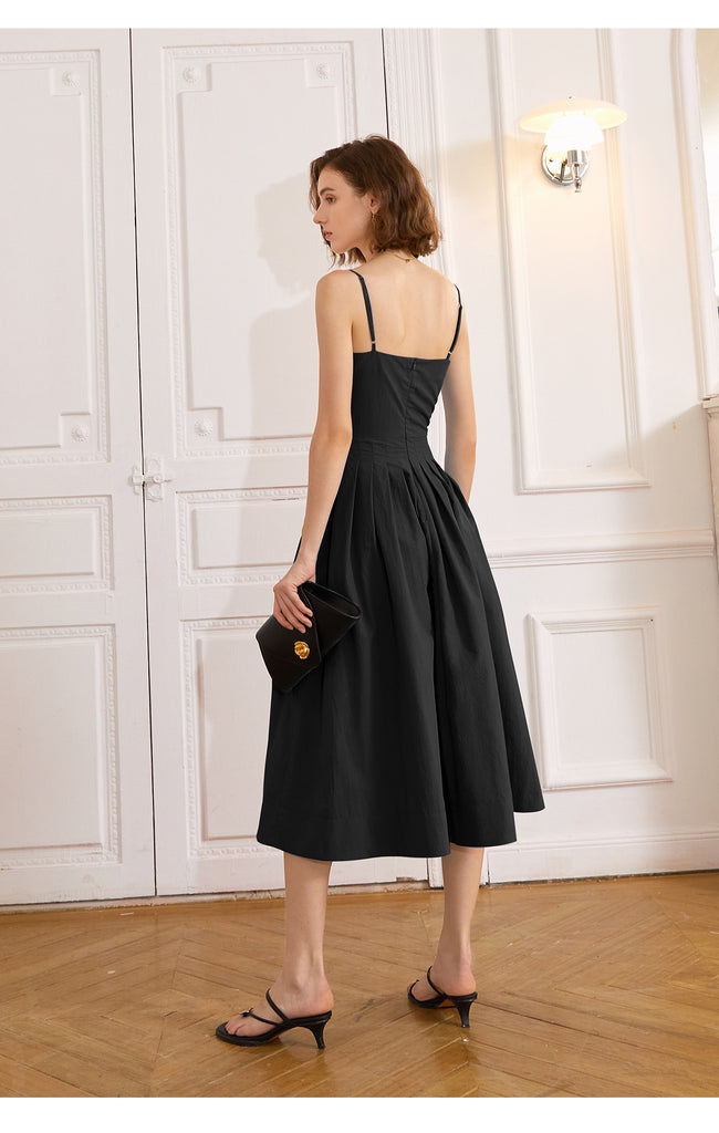 French high-end sexy strapless dress 2023 summer new high-waisted slim dress