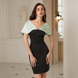 AEL  Sexy fashion temperament backless shoulder hanging neck long women's dress holiday evening dress slit skirt