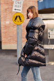 Irregular large lapel personality bread down jacket-coat-AEL Studio