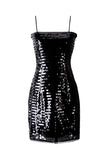Sequin Dress | Black Dress | Spaghetti Strap Dress
