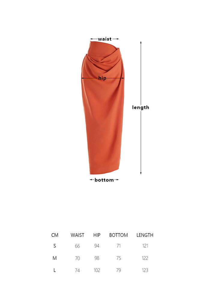 High waist irregular pleated pack hip skirt-Bottoms-AEL Studio