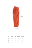 High waist irregular pleated pack hip skirt-Bottoms-AEL Studio