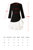 Irregular stitching and colour collision dress-Knitwear-AEL Studio