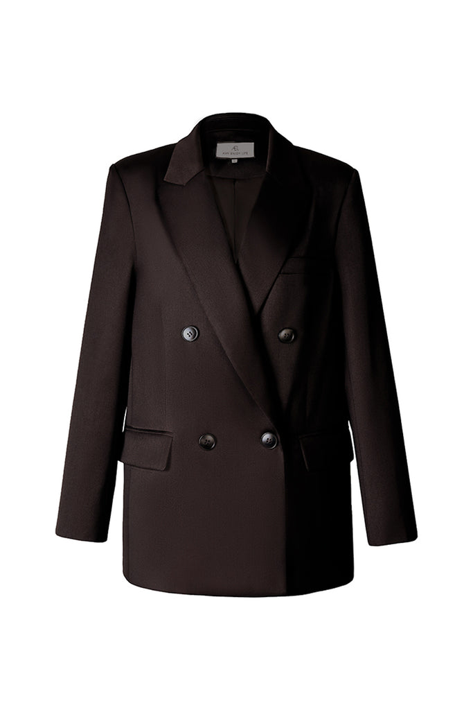 Solid color casual suit lap-coat-AEL Studio
