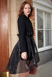 French elegant irregular organza suit skirt-coat-AEL Studio