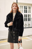 Large lapel short fur coat-coat-AEL Studio