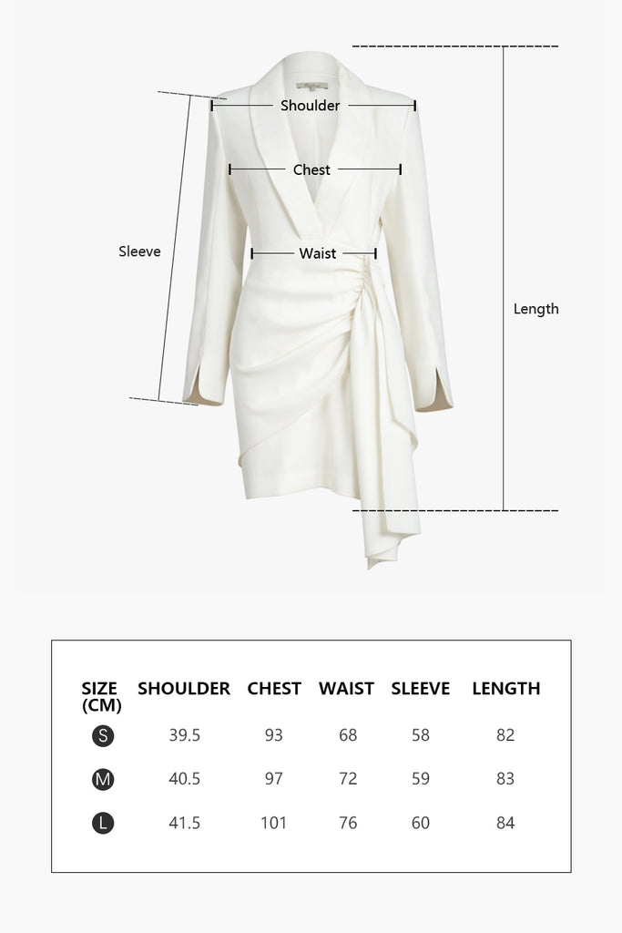 Knotted skirt jacket | White skirt jacket | Commuter skirt jacket-Dress-AEL Studio