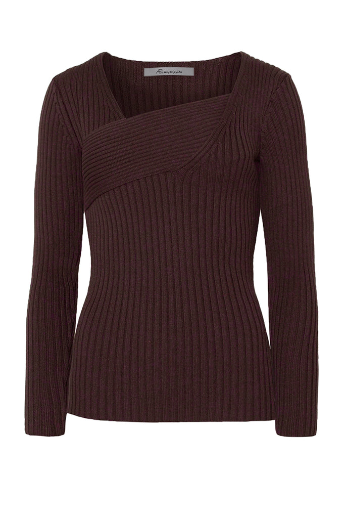 Irregular wool sweater-Knitwear-AEL Studio