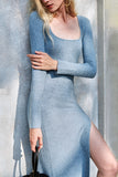 Sweater Dress | Wrap Dress | Low Cut Dress-Dress-AEL Studio