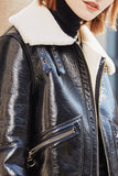 Cool punk Black leather coat-coat-AEL Studio