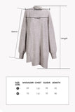 Asymmetric loose sweater | Knitted wool pullover | Street style pullover-Tops-AEL Studio