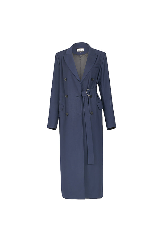 Temperament Slim Women's Jacket | Navy blue women's jacket | Commuter women's jacket-coat-AEL Studio