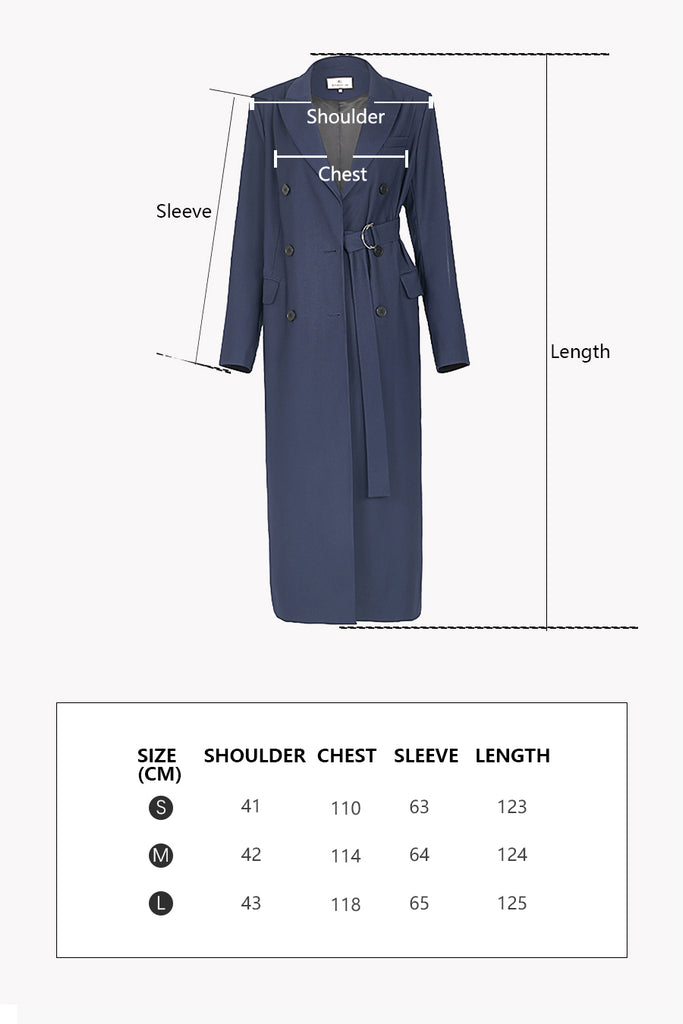 Temperament Slim Women's Jacket | Navy blue women's jacket | Commuter women's jacket-coat-AEL Studio