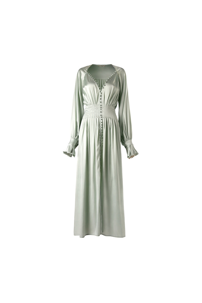 Single breasted dress | Long dress | Holiday dress-Dress-AEL Studio