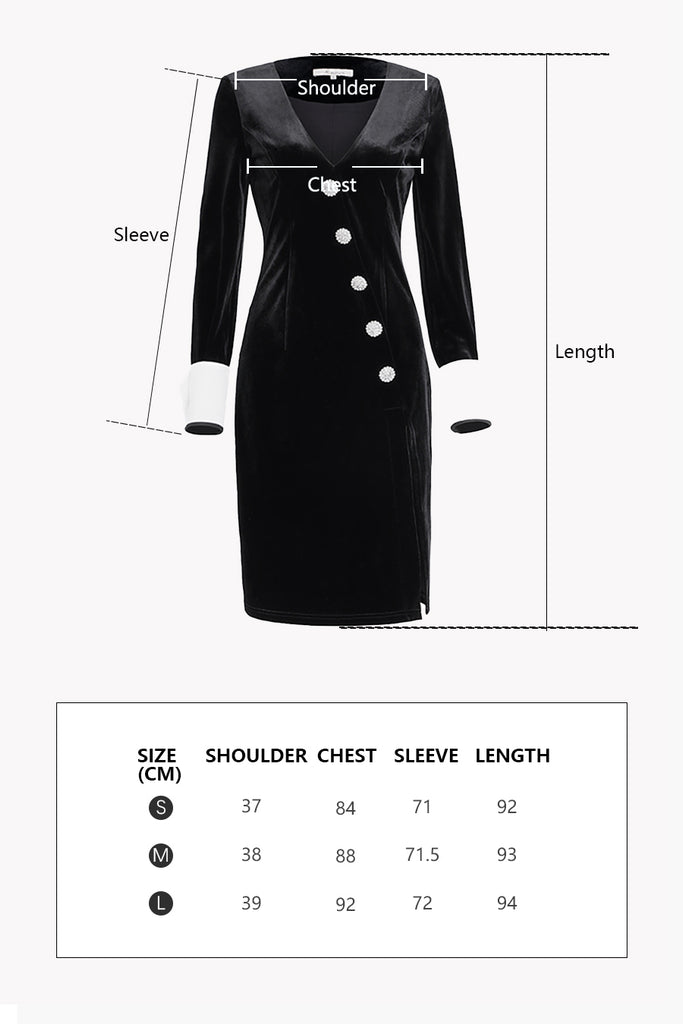 Oblique buckle dress | Hepburn style French little black dress | Street dress-Dress-AEL Studio