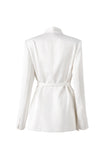 Split blazer | White suit jacket | Banquet suit jacket-coat-AEL Studio