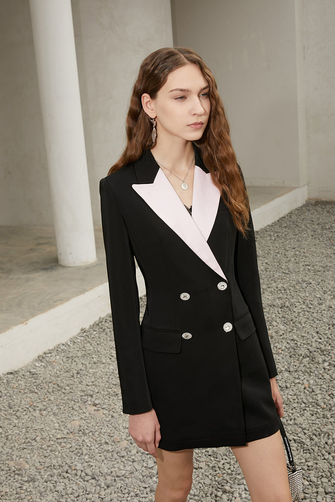 Retro bag hip suit | Black suit skirt | Banquet skirt_-coat-AEL Studio