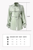 Buttonless shirt | Mint green long-sleeved shirt | Casual shirt-Tops-AEL Studio