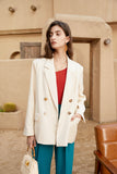 Oversized coat | Beige blazer | Commuter blazer-coat-AEL Studio